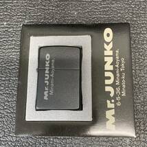 1000円スタート ZIPPO 未使用 マッドブラック Mr.JUNKO ディスプレイ化粧箱有り オイルライター ジッポー 1989年製 Y1307_画像6