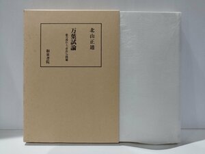 万葉試論　歌の流れと「存在」の問題　北山正迪　和泉書院【ac04m】