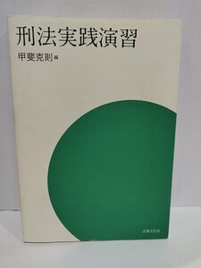 刑法実践演習　甲斐克則/編 　法律文化社【ac02h】