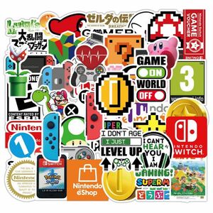 50枚防水ステッカー　スーパーマリオ　ニンテンドー　Switch　ゲーム