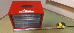 3段パーツケース 電気　工具　工具箱　箱　ボックス　ツールボックス 小物入れ 小物ケース ビス　レッド　赤　昭和レトロ　スチール