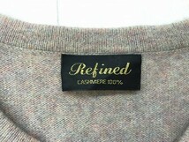 Retined レディース カシミヤ カラフル サイドスリット ニットソー くすみピンク_画像2