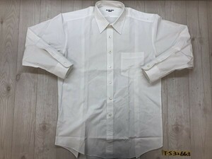 HANAE MORI ハナエモリ メンズ 胸ポケット付き 長袖シャツ 日本製 40/78 白