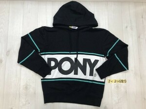 PONY レディース ビッグロゴ スウェットフーディー トレーナー M 黒