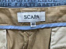 SCAPA スキャパ レディース ストレート ストレッチ カラーパンツ 40 キャメル_画像2