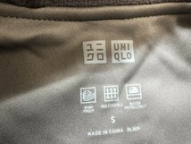 UNIQLO ユニクロ メンズ 裏起毛 ブロックテック ジップパーカー S グレー_画像2