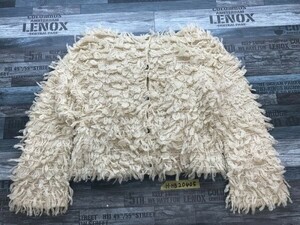 Raffia ラフィア レディース ウール混 ループニット セーター 前後着用可 38 ベージュ