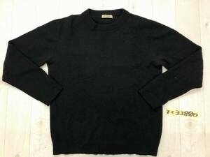 MEN'S BIGI メンズビギ クルーネック カシミヤ ニットセーター 黒