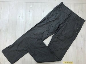 INTERMEZZO インターメッツォ メンズ 牛革ラベル ストレッチ キレイめ パンツ グレー