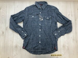 新品！CEDAR CREST メンズ シャンブレーシャツ M ネイビー