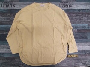 HUMAN WOMAN Human Woman lady's 7 minute sleeve cut and sewn M light yellow 