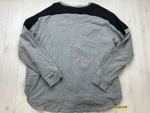 RODEO CROWNS ロデオクラウンズ メンズ 胸ポケット ロゴ刺繍 ロンT 長袖Tシャツ 大きいサイズ XL 杢グレー黒_画像3