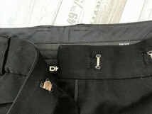 DKNY ダナキャラン メンズ 薄手 スラックスパンツ 6 黒_画像3