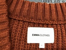 EMMA CLOTHES メンズ アクリル ニットカーディガン オーバーサイズ M 茶_画像2