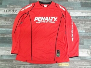 PENALTY メンズ サッカー 長袖 カットソー 赤 L