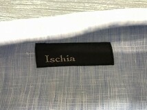 ISCHIA メンズ リネン ボタンダウン 薄手 長袖シャツ ライトブルー_画像2