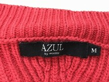 AZUL BY MOUSSY アズールバイマウジー メンズ Vネック ニットセーター M 赤_画像2