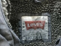 LEVI'S リーバイス メンズ 比翼ジップ 裏ボア 綿 ジャケット S 黒_画像2