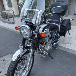 長距離が楽 疲労軽減 快適重視 ウインドシールド 風防 スクリーン カワサキ W400 W650 W800 返品OKの画像1