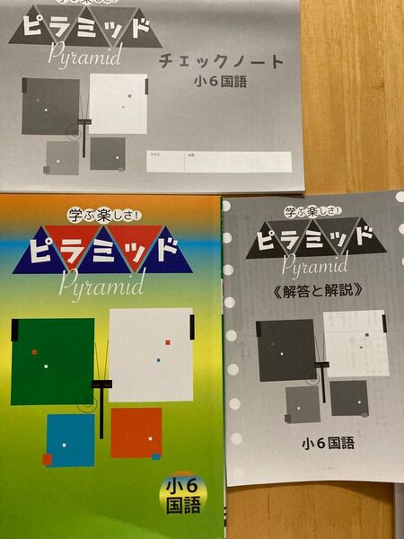 塾教材 小6国語 ピラミッド学ぶ楽しさ!教育開発出版+別冊チェックノート+別冊答解説