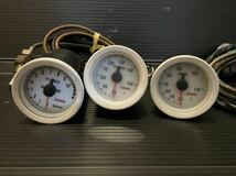 大森　追加メーター　　水温計　油温計　油圧計　3連セット_画像1