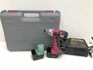 ▲二宮店▲【中古品】A-39 HITACHI 日立工機 12mm コードレスインパクトドライバ WH12DM 充電器 ET14DM バッテリー EB1230HL ケース付き