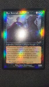 MTG 厳格な者、コンラッド卿/Syr Konrad, the Grim プロモFoil