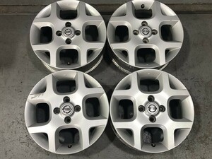 ★保管袋付★(4J102)15×5.5J 日産ニッサンキューブ純正 オフセット50 4穴 PCD100 ハブ60