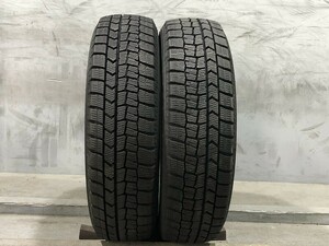 ★保管袋付★(PW5C007) 155/65R14 75Q DUNLOP WM02 2019年 2本 スタッドレスタイヤ 送料無料