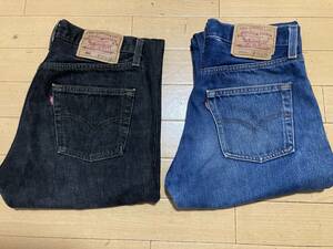 Levis 501 リーバイス 501 W30 L31(ブルー)/W29(ブラック) made in USA 2本セット