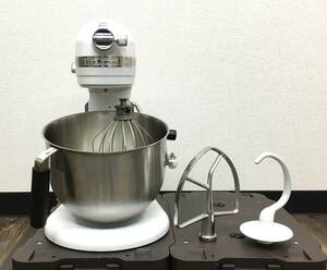 2-26【中古品】キッチンエイド KSM7WH スタンドミキサー アームリフト式