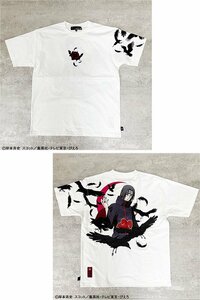 NARUTO×絡繰魂 【うちはイタチ】暁半袖Tシャツ◆絡繰魂 ホワイトXLサイズ 242004 和柄 和風 刺繍 ジャンプ 忍者 ナルト