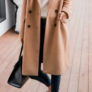 キャメル ベージュ コート キルティングライナー