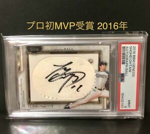 ☆MVP初受賞☆No.1シリアル 大谷翔平 直筆サインボールカード日ハム ohtani shohei auto card BBM 2016年 memorabilia直書きPSA鑑定 WBC