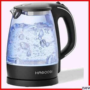 新品◆ 無臭&無害 ブラック 新生活 お茶 紅茶 コーヒー PSE認証済 能 H 1.2L ガラス 電気ケトル ハゴオギ 464