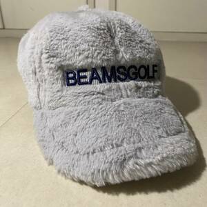BEAMS GOLF Beams Golf колпак mo Como ko искусственный мех серый серия 