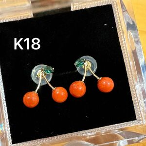 K18さくらんぼピアス