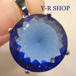  large grain tanzanite. elegant pendant top * lady's necklace silver 925 stamp color stone accessory new goods gem Y-RSHOP wholesale 