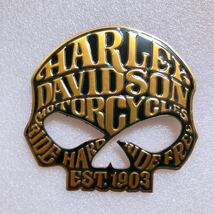 ハーレーダビッドソン Harley-Davidson ハーレー バイク チョッパー メタル エンブレム ステッカー タンク _画像1