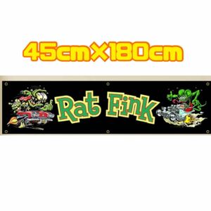 ラットフィンク rat fink フラッグ バナー 旗 ホットロッド Harley-Davidsonアメ車 ガレージ シボレー フォード 