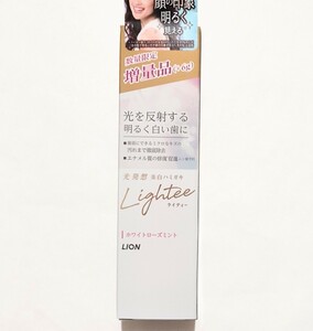 ライオン　美白ハミガキ Lightee ホワイトローズミント増量　106g　LION　ライティー　フッ素　ホワイトニング　歯磨き粉