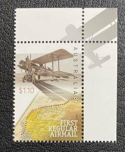 オーストラリア　オーストラリア初の航空郵便　飛行機　1種完 未使用 NH