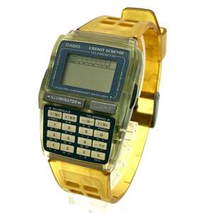 TY0897■【不動】CASIO カシオ デジタル 腕時計 COGNIT SCHEME コグニットシェイマ 1276 DBC-63 TELEMEMO 50 イエロー ブランド 