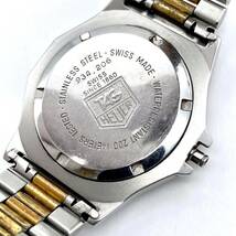 HY1286■【不動・ジャンク】TAG Heuer タグホイヤー プロフェッショナル 3000 腕時計 デイト 日付 934.206 クォーツ アナログ コンビ_画像3