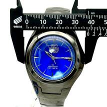 105S■ 【稼働】GSX 900 BTS ジーエスエックス 5周年記念 時計 腕時計 デイト AT 自動巻き カレンダー シルバー ブルー文字盤 3針_画像3