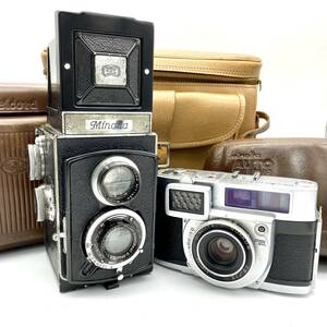 TY0971■【動作未確認】MINOLTA ミノルタ 2点まとめ 二眼レフカメラ MINOLTA AUTO WIDE ミノルタ オートワイド 千代田光学 フィルムカメラ