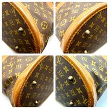 TY1015■ LOUIS VUITTON ルイヴィトン モノグラム バケットGM T42238 USA アメリカ製 限定 バケツ型 トートバッグ レザー 紙タグ有 _画像7