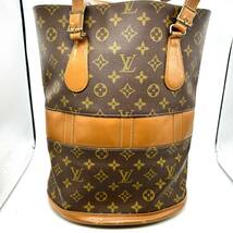 TY1015■ LOUIS VUITTON ルイヴィトン モノグラム バケットGM T42238 USA アメリカ製 限定 バケツ型 トートバッグ レザー 紙タグ有 _画像2