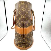 TY1015■ LOUIS VUITTON ルイヴィトン モノグラム バケットGM T42238 USA アメリカ製 限定 バケツ型 トートバッグ レザー 紙タグ有 _画像4