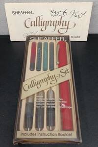 ＃9147　SHEAFFER/シェーファー　カリグラフィーセット/万年筆セット ITALIC　アメリカ製　ブルー　現状渡し　Calligraphy Set　USA製